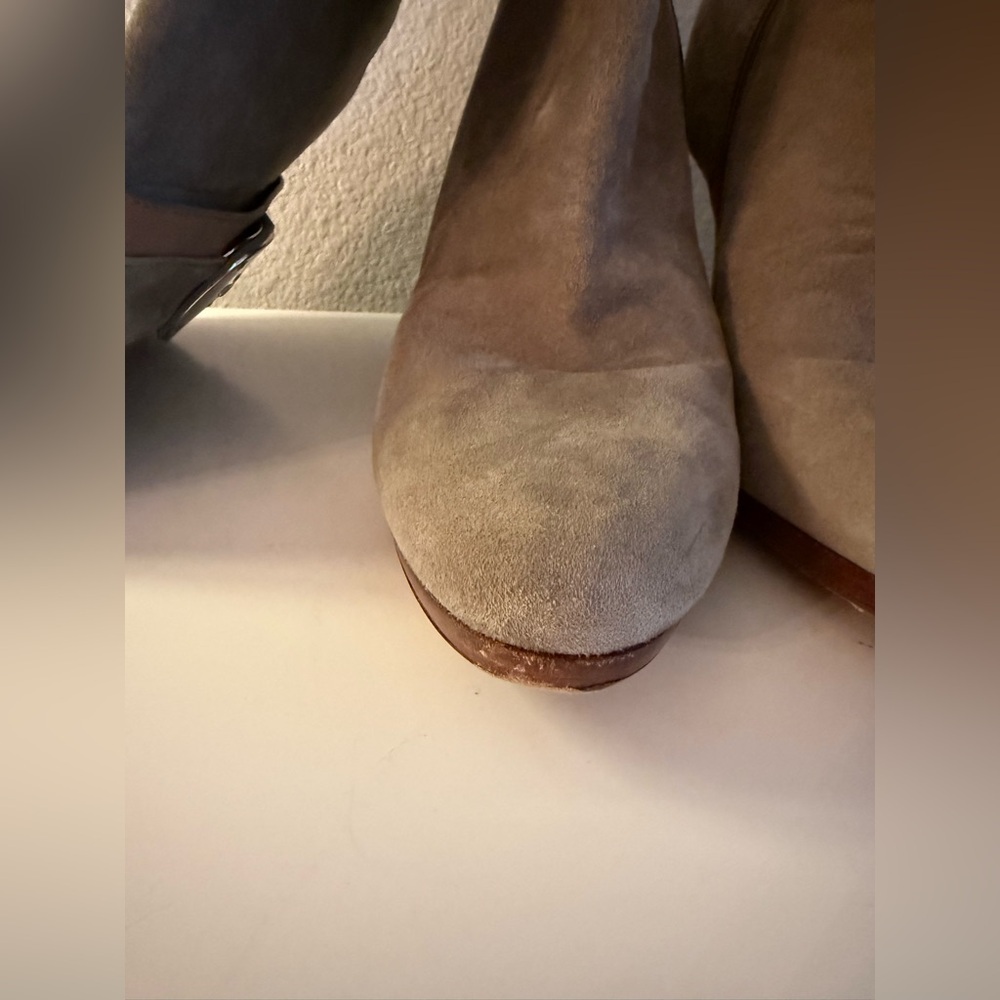 COLE HAAN x Nike Air Grey Suede Tall Heeled Boots / Womens Size 6.5B - Picture 10 of 16